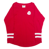 J. AMERICA Ohio State Buckeyes Womens T-Shirt Red Long Sleeve USA Crew Neck M