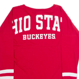J. AMERICA Ohio State Buckeyes Womens T-Shirt Red Long Sleeve USA Crew Neck M