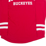 J. AMERICA Ohio State Buckeyes Womens T-Shirt Red Long Sleeve USA Crew Neck M