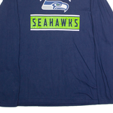 FANATICS Seattle Seahawks Mens T-Shirt Blue Long Sleeve USA Crew Neck XL