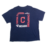 Cleveland Indians 2017 Central Division Champions Mens T-Shirt Blue USA XL