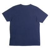 RUSSELL ATHLETIC Embroidered Maple Leaf Mens T-Shirt Blue Crew Neck L