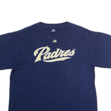 MAJESTIC San Diego Padres #16 Salik Mens T-Shirt Blue USA Crew Neck L