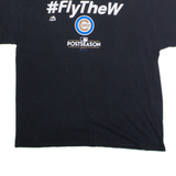 MAJESTIC Chicago Cubs 2017 Post Season #FlyTheW Mens T-Shirt Black USA XL