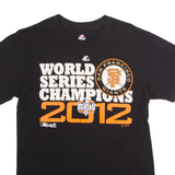 MAJESTIC San Francisco Giants 2012 World Series Champions Mens T-Shirt Black USA M