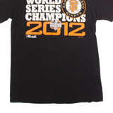 MAJESTIC San Francisco Giants 2012 World Series Champions Mens T-Shirt Black USA M