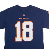 NFL Denver Broncos #18 Manning Mens T-Shirt Blue USA Crew Neck M