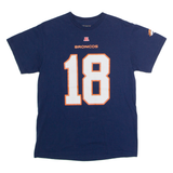 NFL Denver Broncos #18 Manning Mens T-Shirt Blue USA Crew Neck M