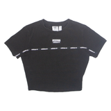 ADIDAS Cropped Womens T-Shirt Black UK 8