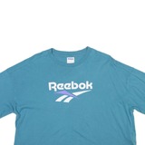 REEBOK Womens T-Shirt Blue XL
