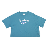 REEBOK Womens T-Shirt Blue XL