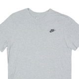 NIKE Mens T-Shirt Grey Crew Neck M