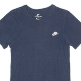 NIKE Athletic Cut Mens T-Shirt Blue Crew Neck S