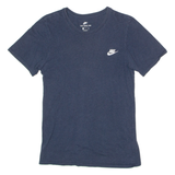 NIKE Athletic Cut Mens T-Shirt Blue Crew Neck S