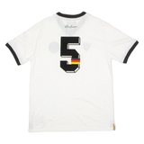 FOOTBALL TOWN Der Kaiser #5 Mens Football Shirt Jersey White V-Neck XL