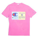 CHAMPION Womens T-Shirt Pink S
