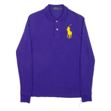 POLO RALPH LAUREN Womens Polo Shirt Purple Long Sleeve S
