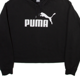PUMA Cropped Womens Black Hoodie L