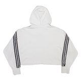 ADIDAS ORIGINALS Cropped Womens White Hoodie UK 8