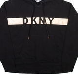 DKNY Womens Black Hoodie L