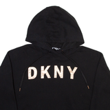 DKNY Womens Black Hoodie L