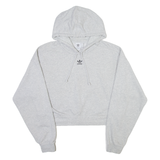 ADIDAS ORIGINALS Cropped Womens Grey Hoodie UK 8