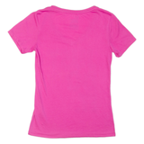 NIKE Athletic Cut Womens T-Shirt Pink V-Neck XS