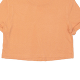 ADIDAS Cropped Womens T-Shirt Orange UK 8