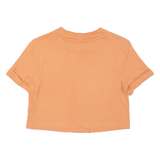 ADIDAS Cropped Womens T-Shirt Orange UK 8