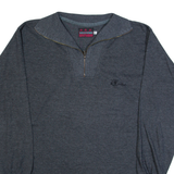 WILD WIND Womens Sweatshirt Grey 1/4 Zip M