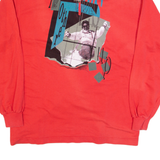 MASTER M Lightweight Mens Sweatshirt Red 1/4 Zip 90s M