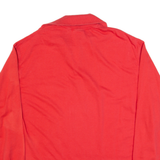 MASTER M Lightweight Mens Sweatshirt Red 1/4 Zip 90s M
