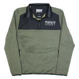 DKNY GOLF Mens Sweatshirt Green 1/4 Zip S