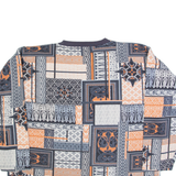 ROCKY Patchwork Mens Sweatshirt Black 90s M