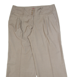 MONSOON Womens Trousers Beige Relaxed Wide-Leg W36 L30