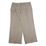 MONSOON Womens Trousers Beige Relaxed Wide-Leg W36 L30