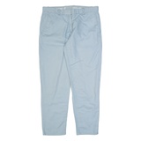 GAP Khaki Womens Trousers Blue Slim Straight Linen W32 L28