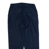 FAT FACE 3/4 Length Womens Trousers Blue Regular Tapered Linen W26 L24