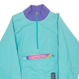 1/4 Zip Womens Pullover Jacket Blue XL