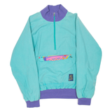 1/4 Zip Womens Pullover Jacket Blue XL