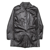 VERA PELLE Womens Jacket Black Leather L