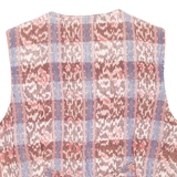 Womens Blazer Waistcoat Pink Crazy Pattern L