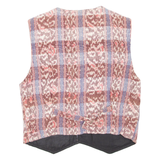 Womens Blazer Waistcoat Pink Crazy Pattern L