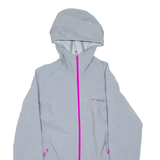 COLUMBIA Womens Track Jacket Grey Hooded M