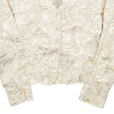 Womens Blazer Coat Gold Floral L
