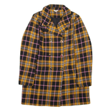 LIU JO Womens Overcoat Coat Black Check L