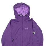JACK WOLFSKIN Womens Rain Jacket Purple Hooded S