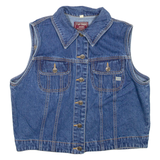 TIPTREE JEANS Sleeveless Cropped Womens Denim Jacket Blue M