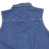 TIPTREE JEANS Sleeveless Cropped Womens Denim Jacket Blue M