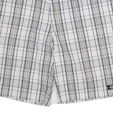 DICKIES Mens Workwear Shorts White Check 2XL W40